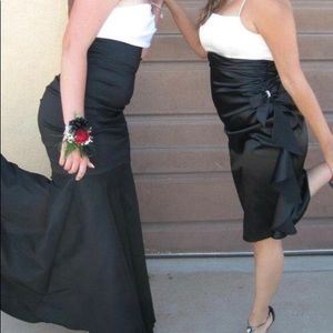 Long black and white dress